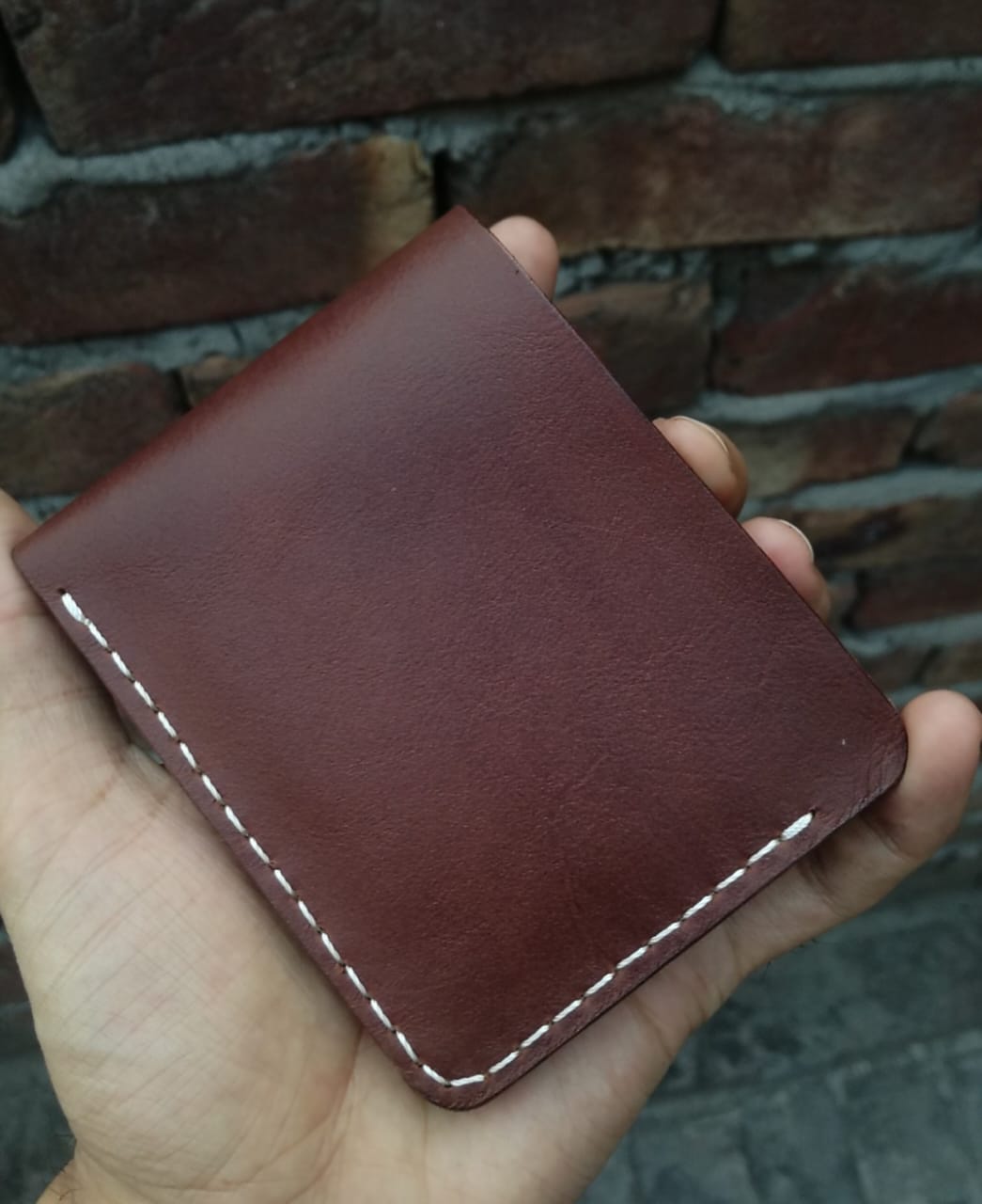 hand stitched wallets Brown