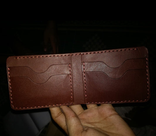 hand stitched wallets Brown