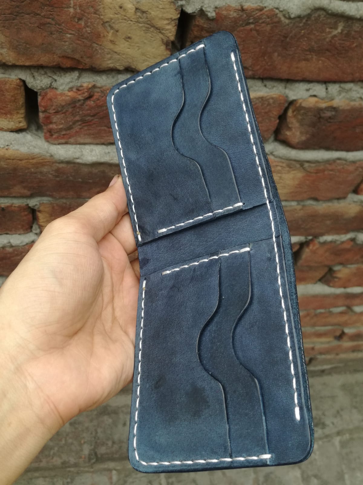 hand stitched wallets - Black