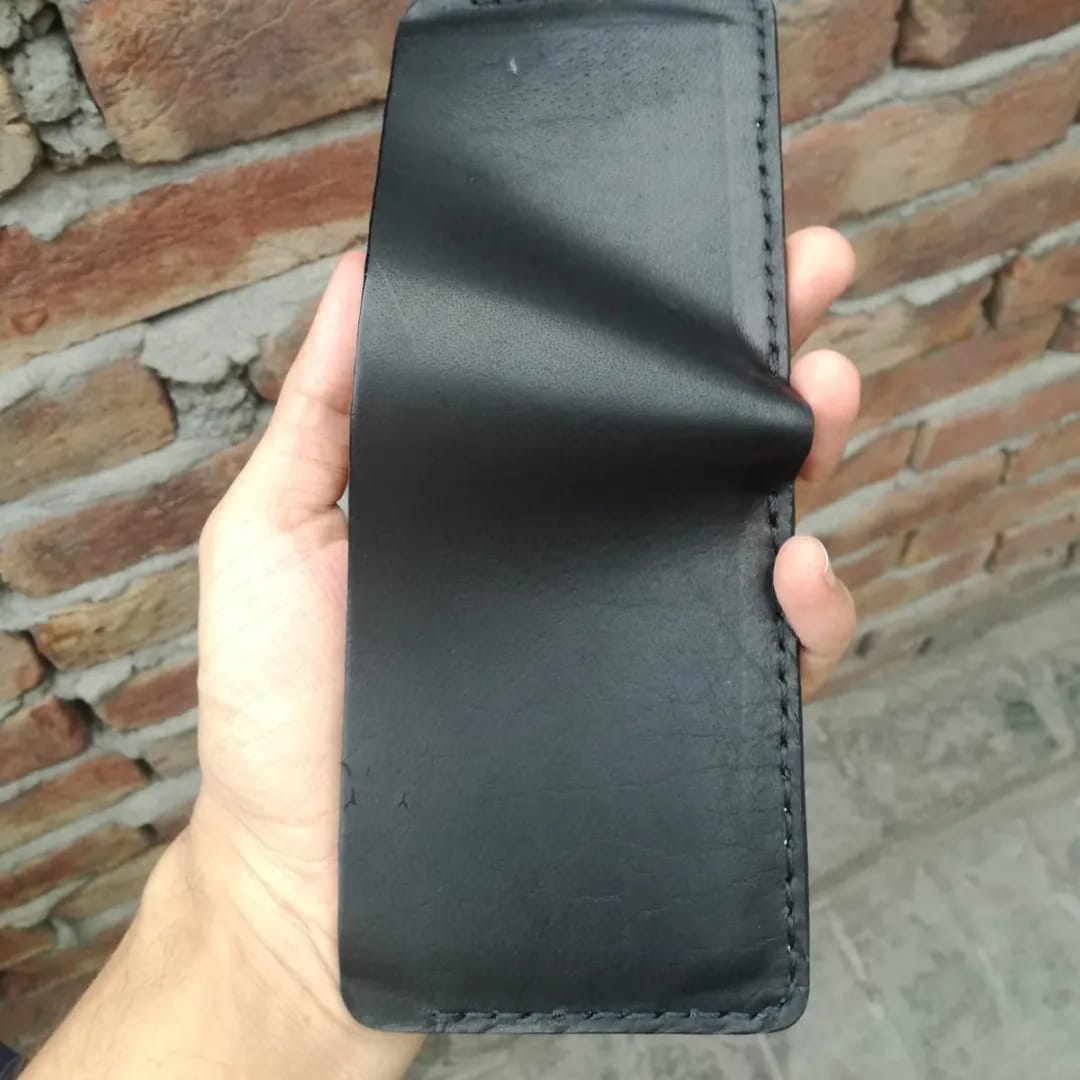 hand stitched wallets - Black