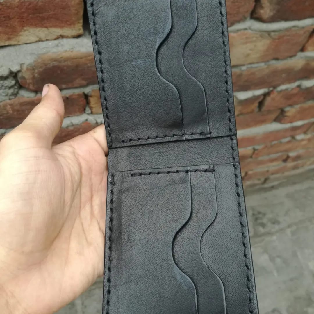 hand stitched wallets - Black