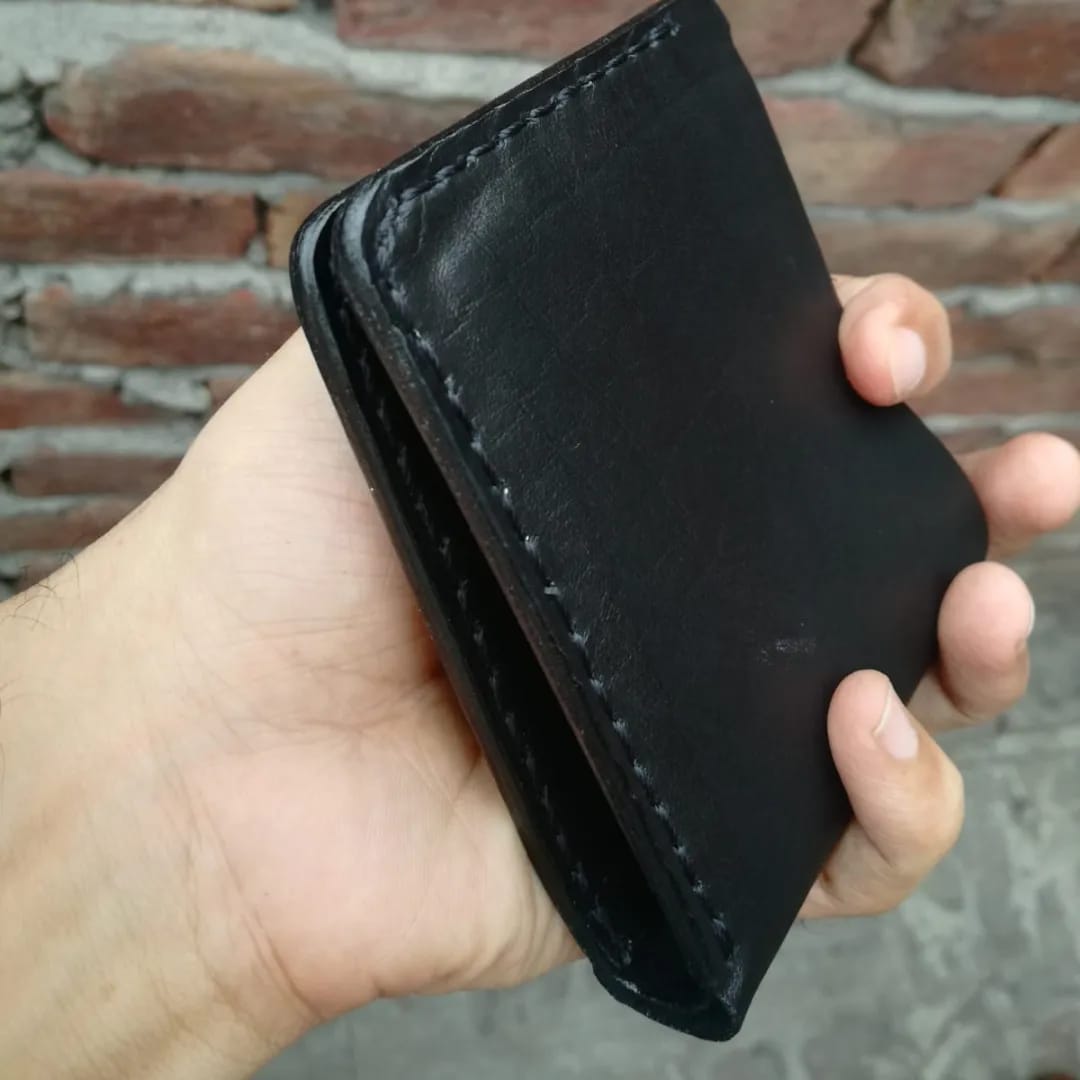 hand stitched wallets - Black