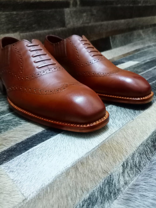 Oxford Brogue Shoes Brown