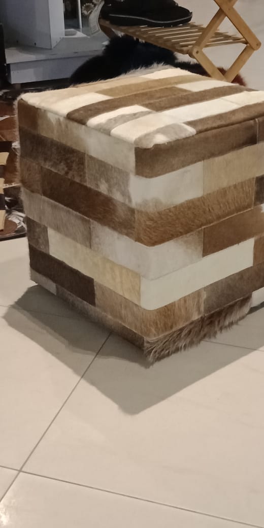 Cow Skin Ottoman