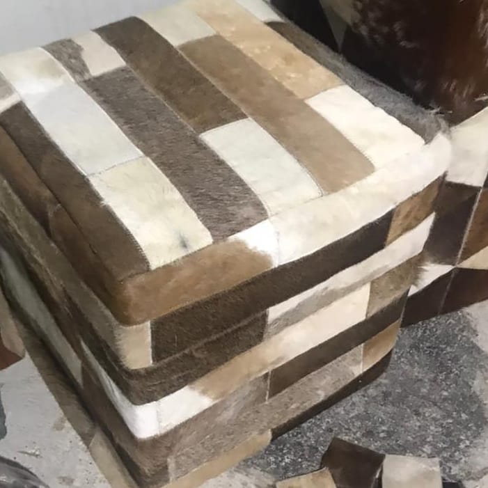 Cow Skin Ottoman