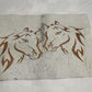Hair on laser engraving wall hanging