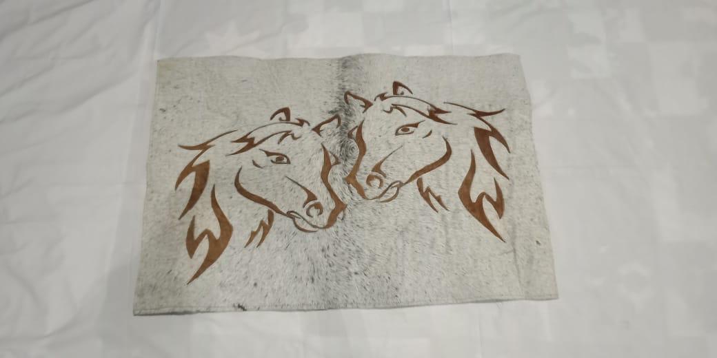 Hair on laser engraving wall hanging