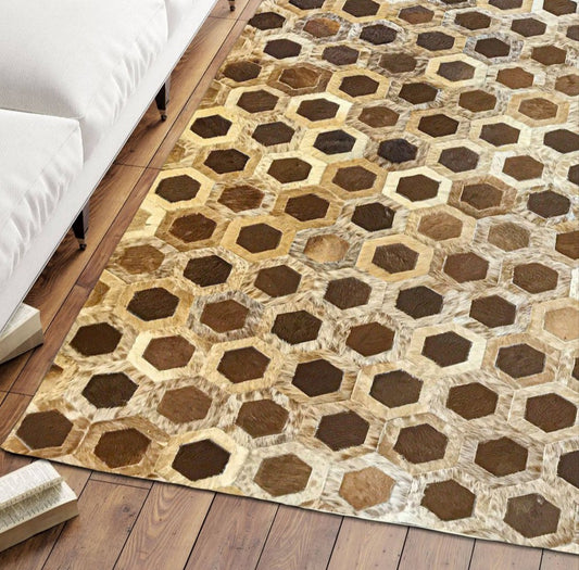 Cow skin patchwork rugs