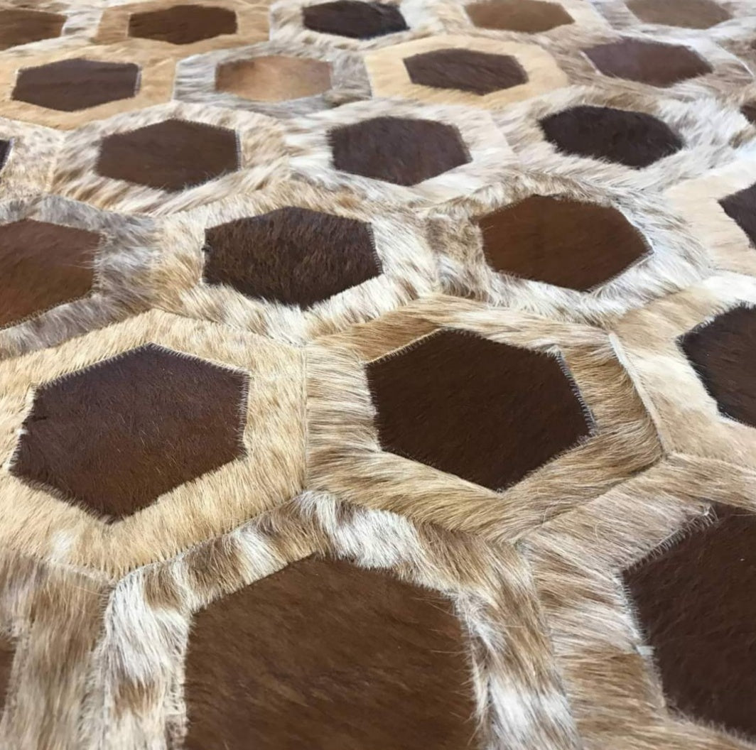 Cow skin patchwork rugs