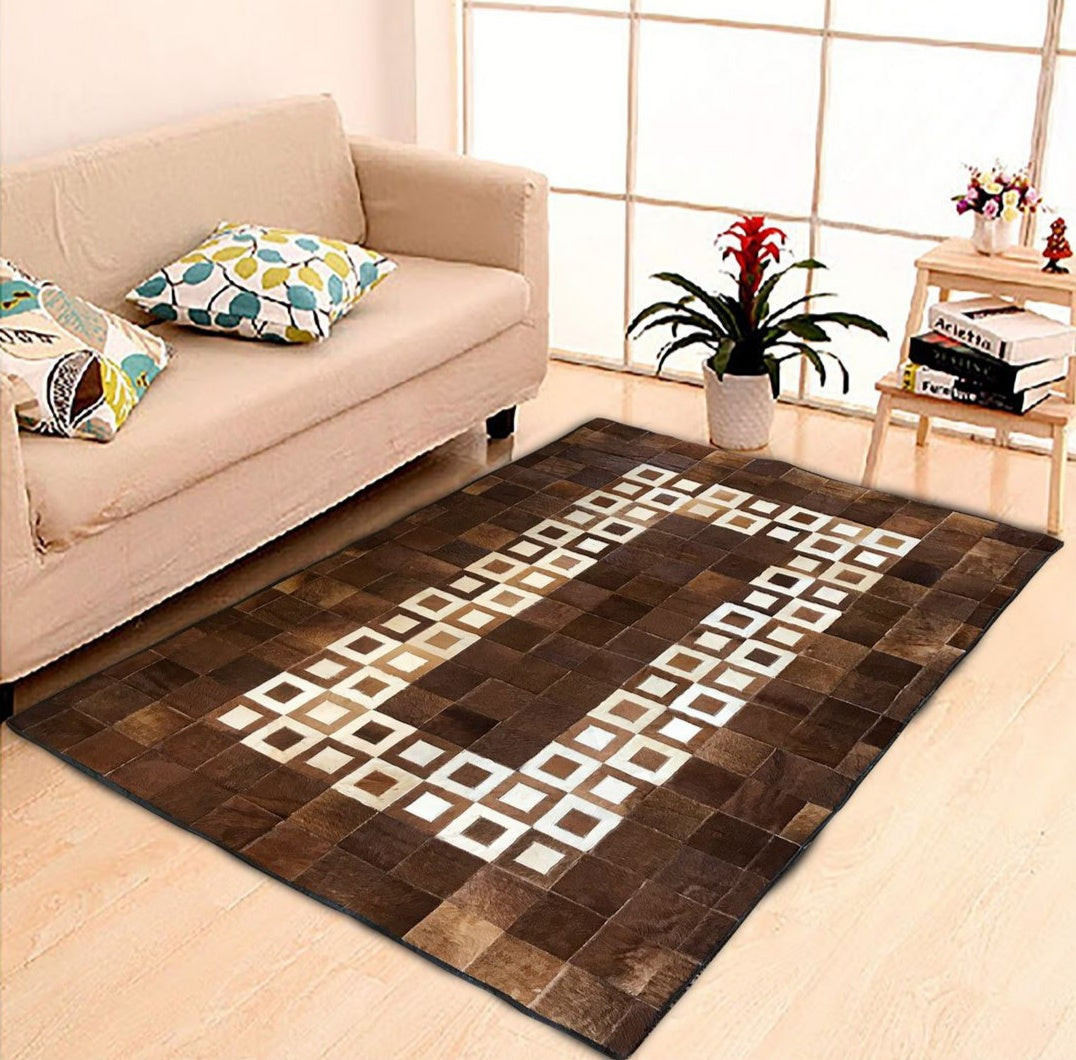 Cow skin patchwork rugs