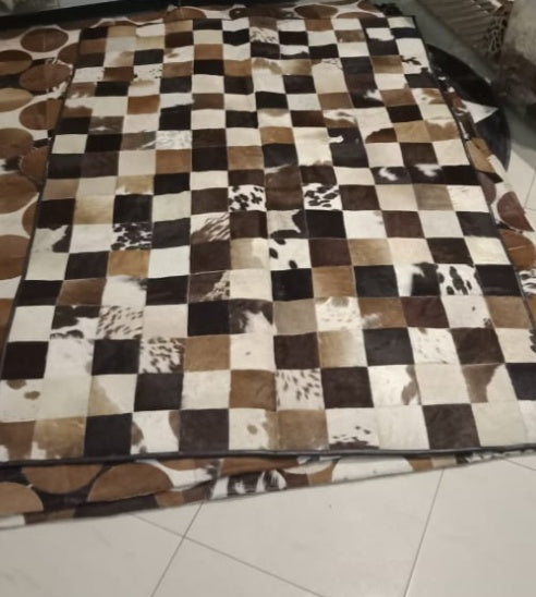 Cow skin patchwork rugs