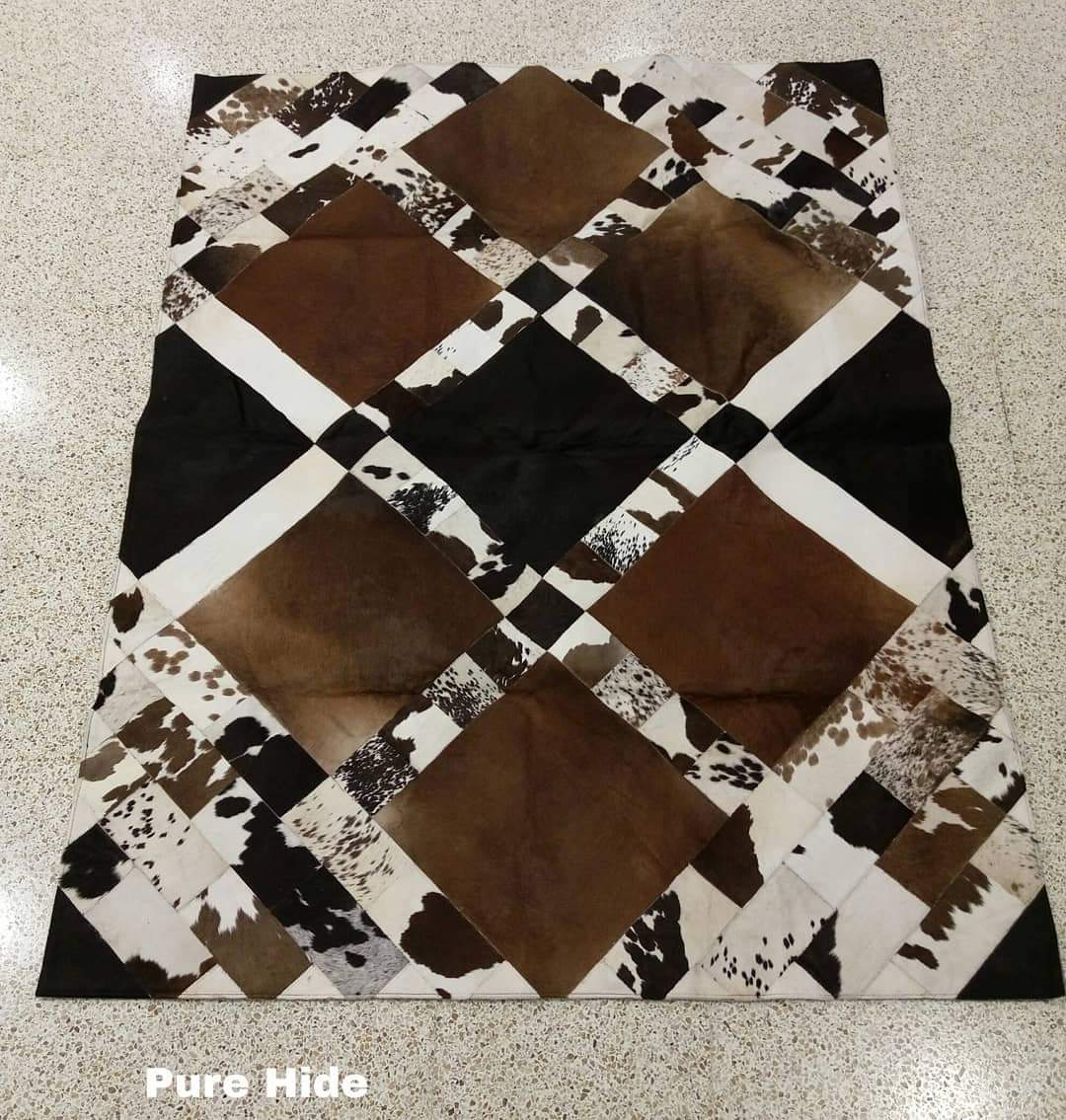 Cow skin patchwork rugs