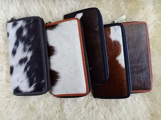 Cow skin ladies clutches