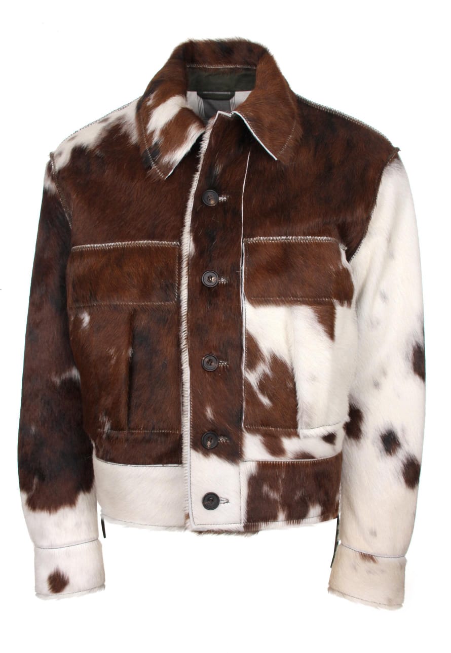 Cow skin jacket