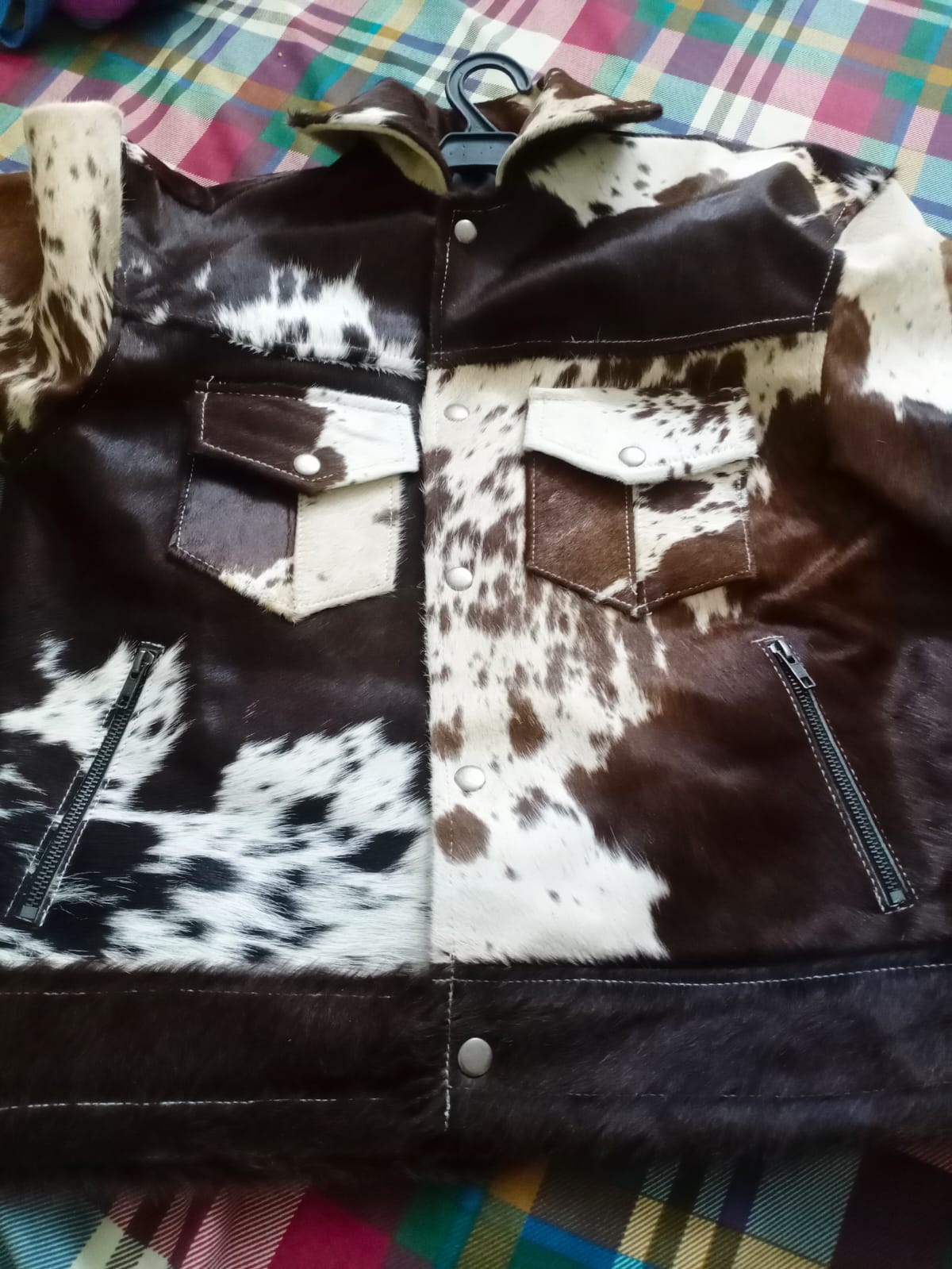 Cow skin jacket