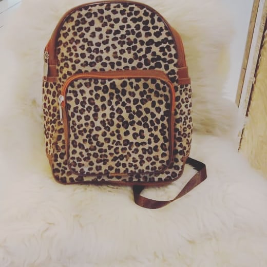 Cow skin Back pack/School bag