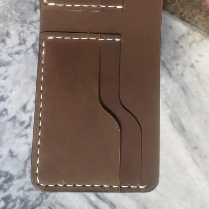 Handmade and hand Stitched pullup wallet