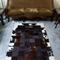 cow skin patchwork rug