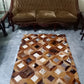 cow skin patchwork rug