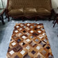cow skin patchwork rug