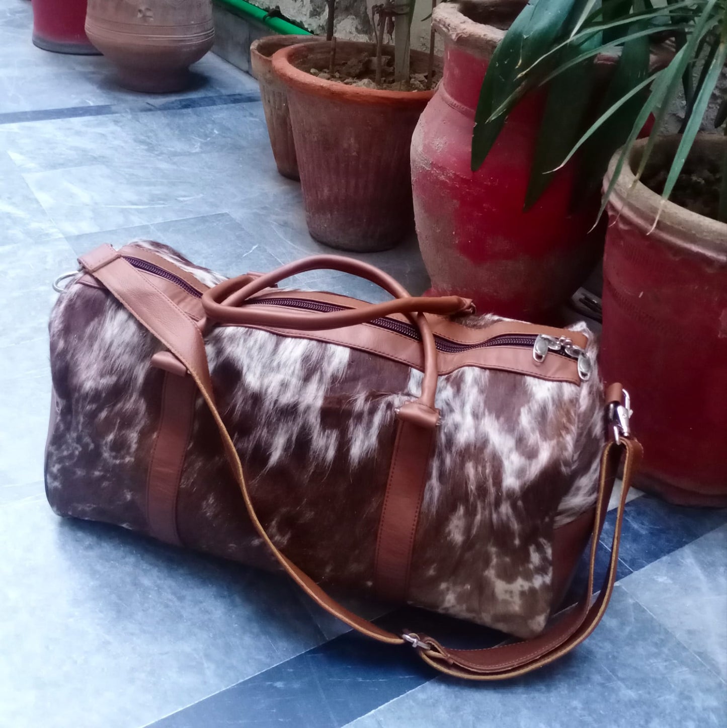 Cow skin Duffel bag