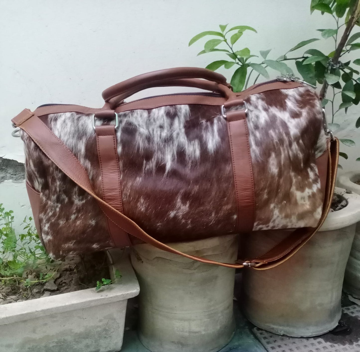 Cow skin Duffel bag