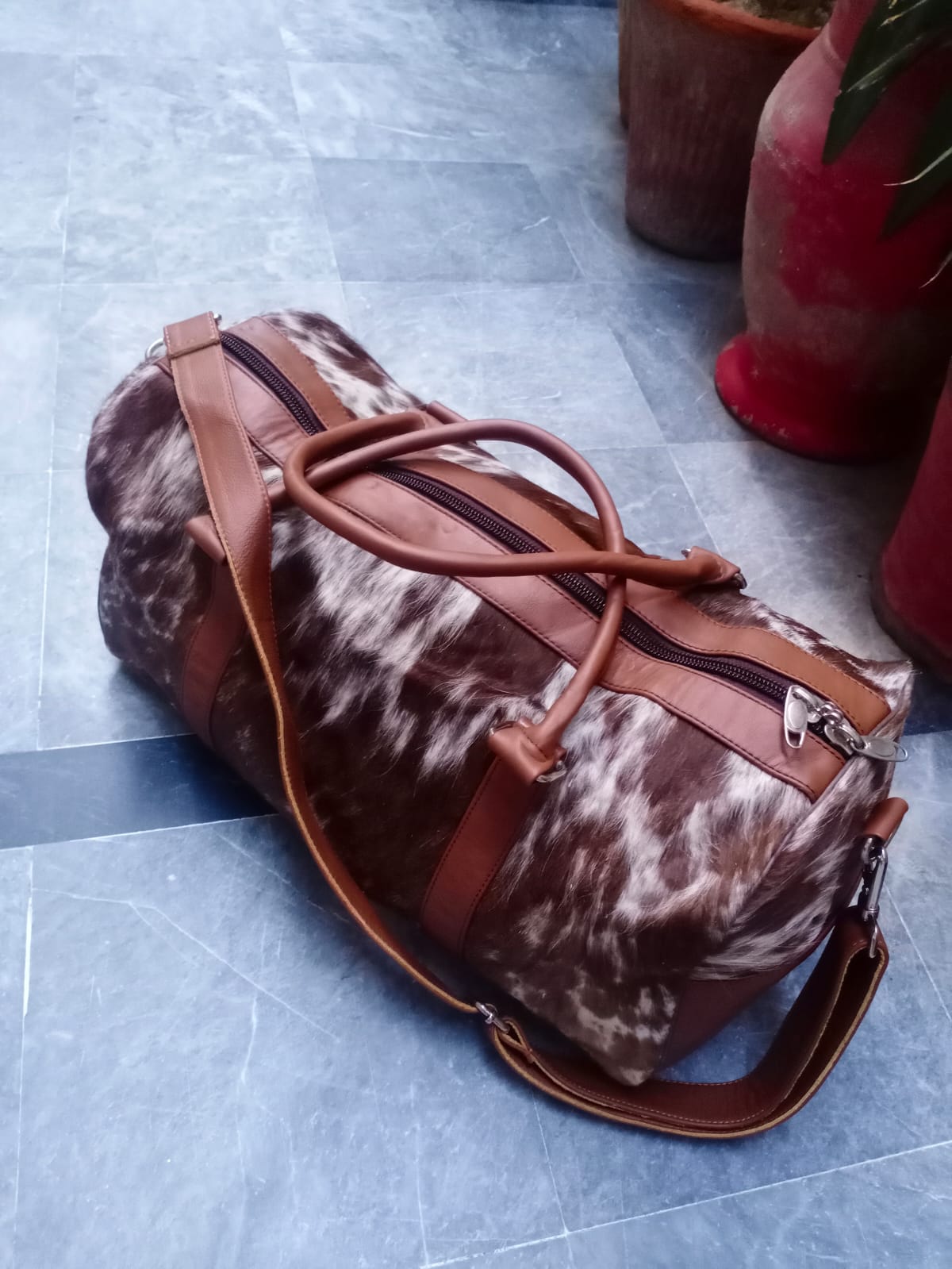 Cow skin Duffel bag