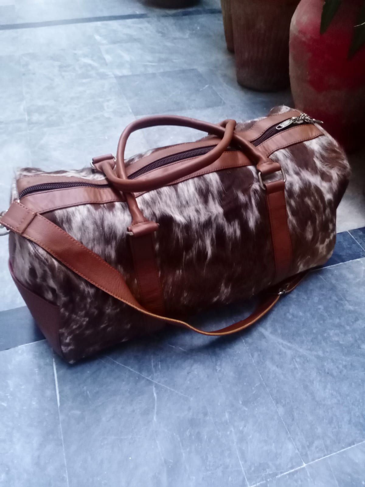 Cow skin Duffel bag