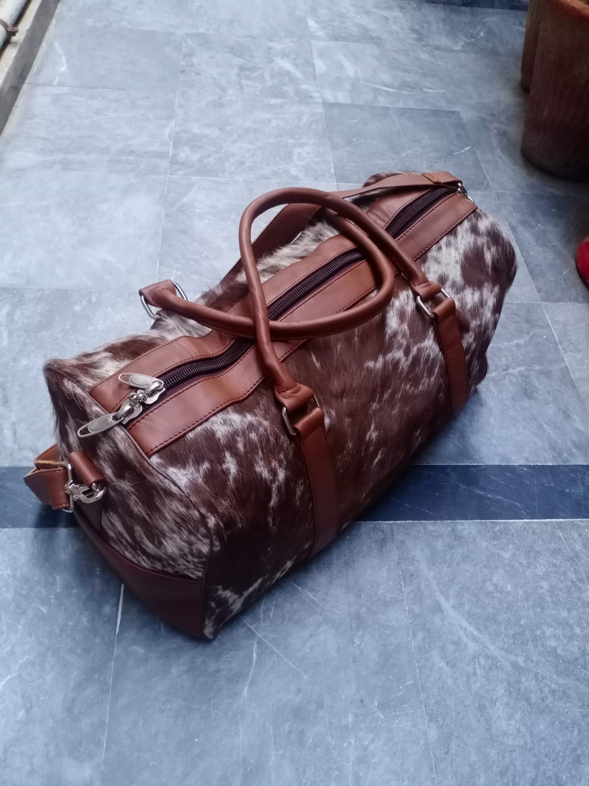 Cow skin Duffel bag