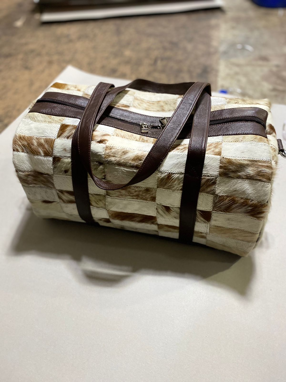 Cow skin Duffel bag