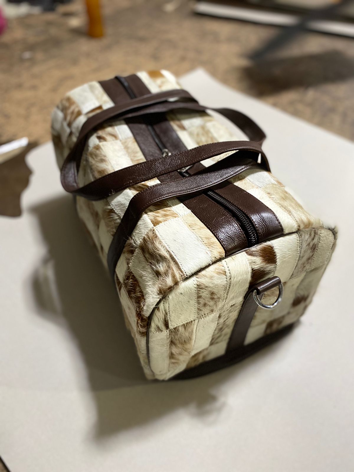 Cow skin Duffel bag