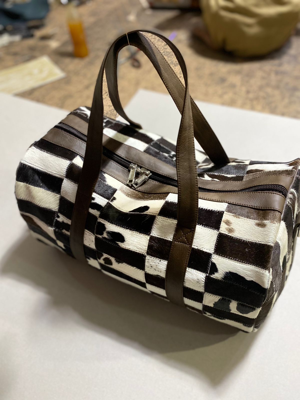 Cow skin Duffel bag