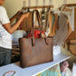 Ladies pullup leather Tote bag